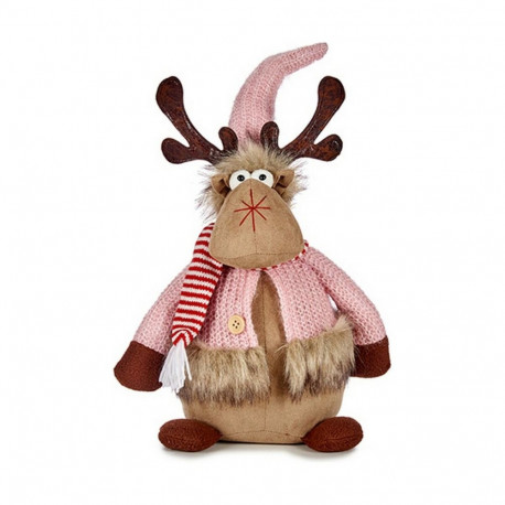 Jõulu põhjapõder Krist+ Pruun Roosa 15 x 43 x 19 cm