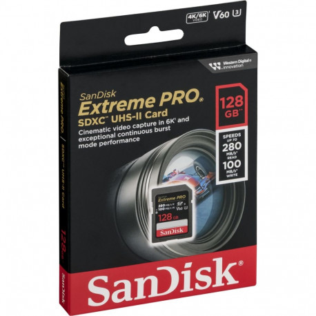 SanDisk Extreme Pro SDXC   128GB UHS-II C10 U3 V60