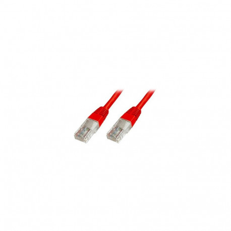 CAT 5e U-UTP patchkaabel PVC AWG 26/7 kinkikaitsega, pingutusleevenduse ja lukukaitsega punane 0.5 m