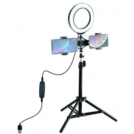 Ring light LED 16cm + tripod + phone bracket Dual