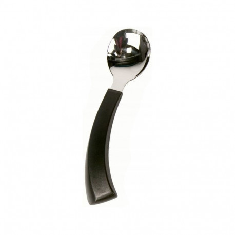 Curved spoon for left-handed person