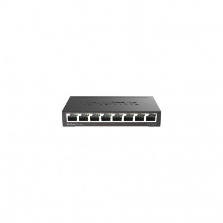 D-Link DGS-108 Unmanaged L2 Gigabit Ethernet (10/100/1000) Black