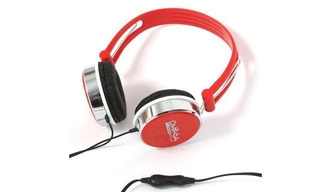 Omega Freestyle kõrvaklapid + mikrofon FH0013, punane