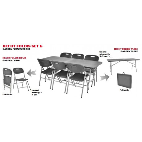 Aiamööbli komplekt HECHT FOLDIS SET 6