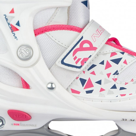 Reguleeritava suurusega rulluisud Nijdam® WHITE WEDGE 37-40