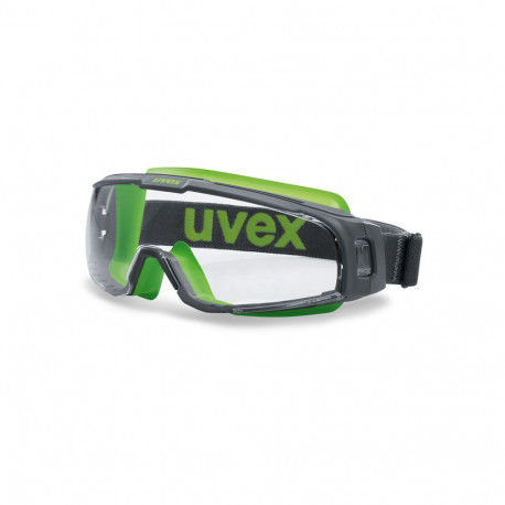 uvex u-sonic safety goggles – clear polycarbonate lens with supravision coating, uv400 protection, a