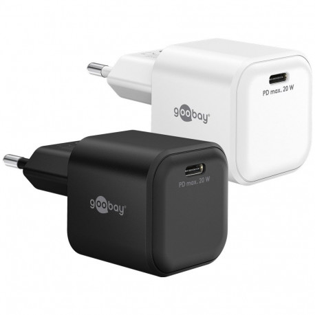 Goobay USB-C™ PD GaN Fast Charger Nano (20 W) white white