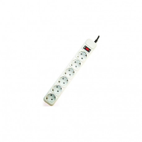 Gembird SPG6-B-10C Surge protector, 6 Schuko sockets, 3m, grey