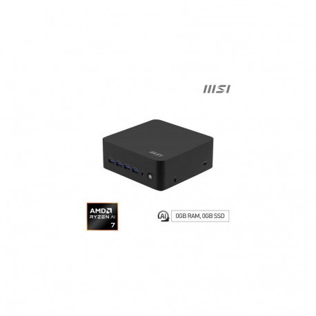 MSI Cubi Z AI 8M AMD Ryzen 7 8845HS Barebone, NUC, USFF, Mini Computer, HTPC (NO RAM, NO Storage, NO