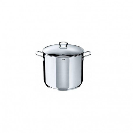 Silit 2103190912 Grand faitout/Soupière avec Couvercle Acier Inoxydable Argent 28 cm 12 L Stainless 