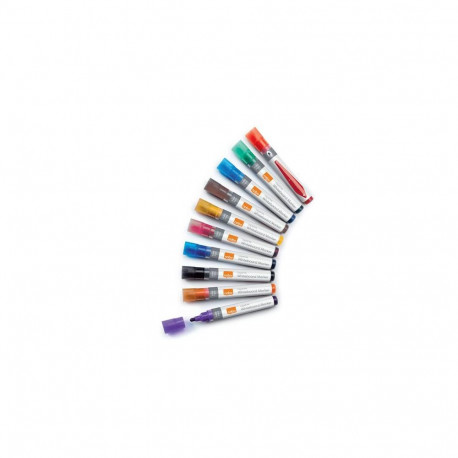 Nobo Liquid Ink Whiteboard Pens Bullet Tip 10 Pack