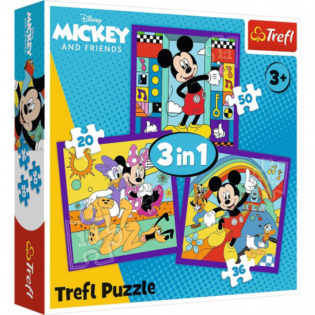 TREFL DISNEY Pusle komplekt 3 in 1, Mickey-Mouse
