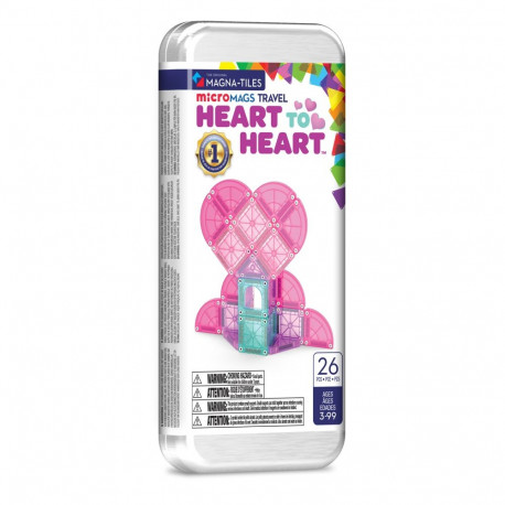MAGNA-TILES Micromags magnet constructor travel set "Heart to Heart", 26 pcs