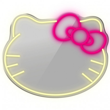 Manta MASNL129WH  Style Neon Lights Cat With A Bow LED Neon Mirror