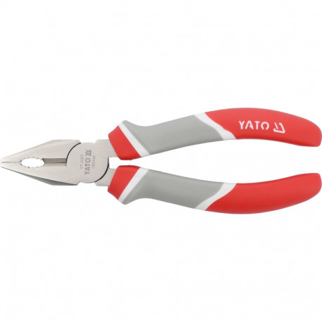 Yato Combination Pliers YT-2007, 180 mm, chromed, carbon steel, PP, TPR, refined head