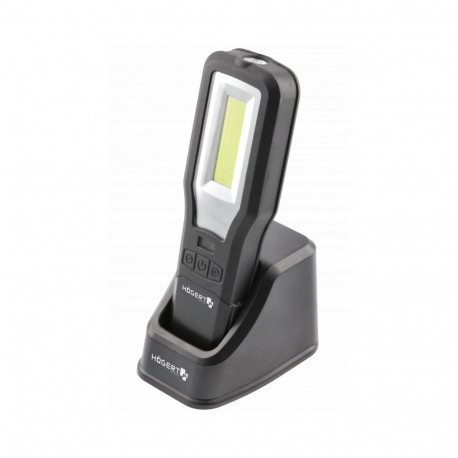 Hogert HT1E408 workshop LED lamp, 10W, 550 lm, IP54, 3.7V 2000mAh, 4 modes, USB, Power Bank