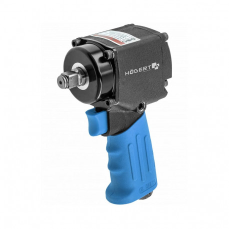 Hogert HT4R626 pneumatic impact wrench, 1/2", 680 Nm, 6.2 bar, 113 l/min, 10000 RPM, compact