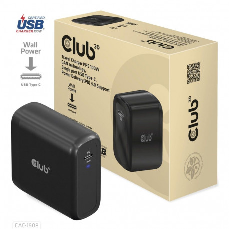 MOBILE TRAVEL CHARGER USB-C/100W CAC-1908EU CLUB3D