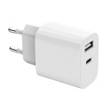 Gembird vooluadapter USB/USB-C TA-UC-2AC12-01, valge