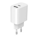 Gembird vooluadapter USB/USB-C TA-UC-2AC12-01, valge