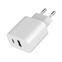 Gembird vooluadapter USB/USB-C TA-UC-2AC12-01, valge