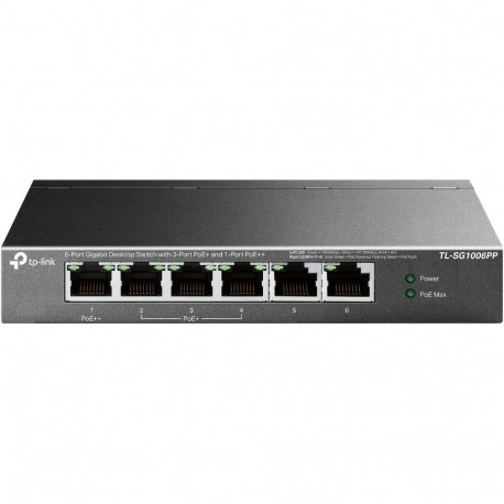 Switch|TP-LINK|TL-SG1006PP|Desktop/pedestal|6x10Base-T / 100Base-TX / 1000Base-T|PoE+ ports 4|TL-SG1