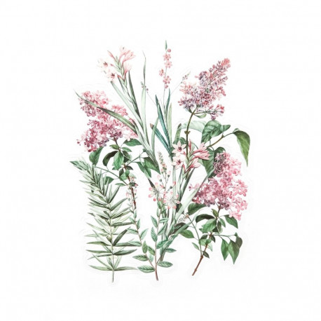 Läbipaistvad kleebised – Roosa bukett 12tk