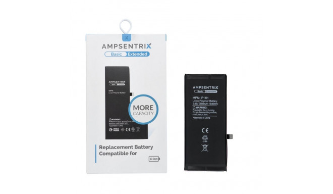 AmpSentrix Basic battery for iPhone 11 (high capacity 3550 mAh)