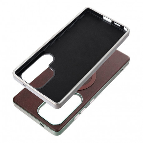 Case for Samsung S26 ULTRA Gentleman Mag Cover compatible with MagSafe brown
