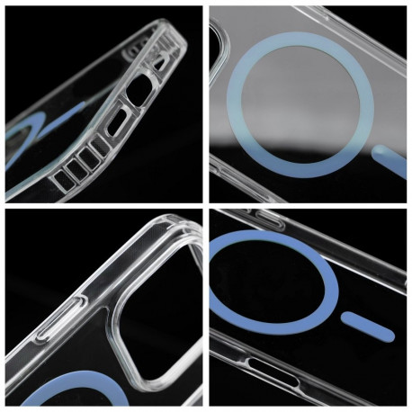 Case for Samsung S26 PLUS Drop Glue Colorful Ring Mag Cover compatible with MagSafe light blue