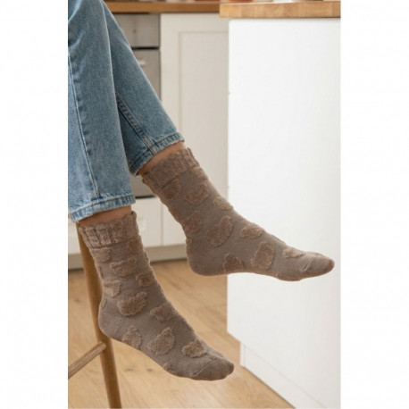SOKISAHTEL ISABELLE pruunid puuvillased sokid karudega 444