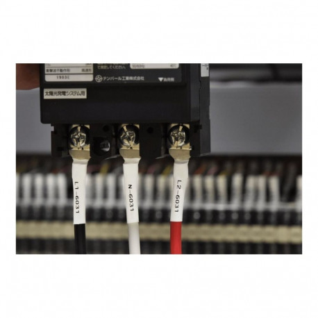 BROTHER Heat Shrink Tube Black on White 11.2mm