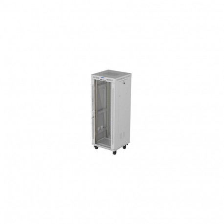 RACK CABINET 19" FREE-STANDING 32U/600X600 (FLAT PACK) WITH GLASS DOOR LCD GREY LANBERG V2