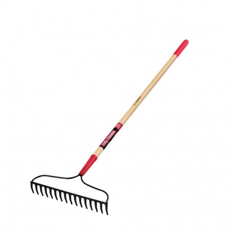 Welded bow rake with wooden handle, 16 tines Truper®