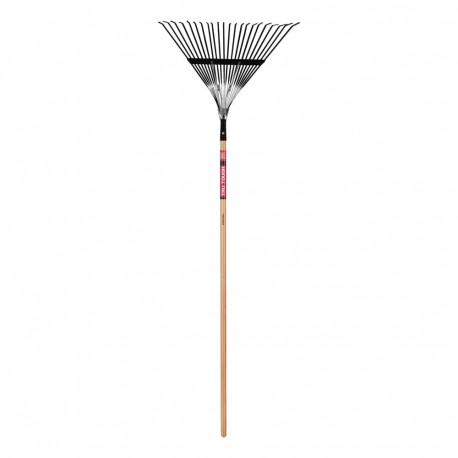 Truper leaf rake with 22 steel tines and wooden shaft, 161cm
