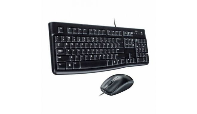 Keyboard and Optical Mouse Logitech 920-002550 USB Black Spanish Qwerty