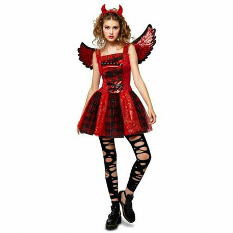 Costume for Adults My Other Me She-Devil Intense Ruby Red (3 Pieces) - M/L