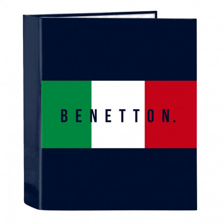 Ring binder Benetton Flag Navy Blue A4 27 x 33 x 6 cm
