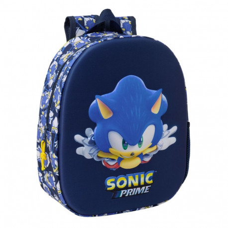 Kooliseljakott Sonic City Sinine 27 x 33 x 10 cm