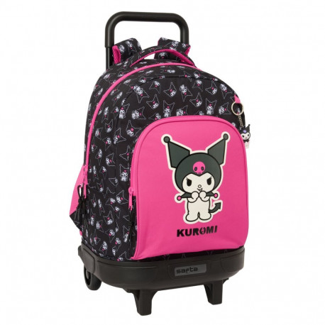 School Bag Kuromi Black Fuchsia 33 x 45 x 22 cm