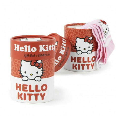 Sokipakk Hello Kitty Mitmevärviline 3 paari