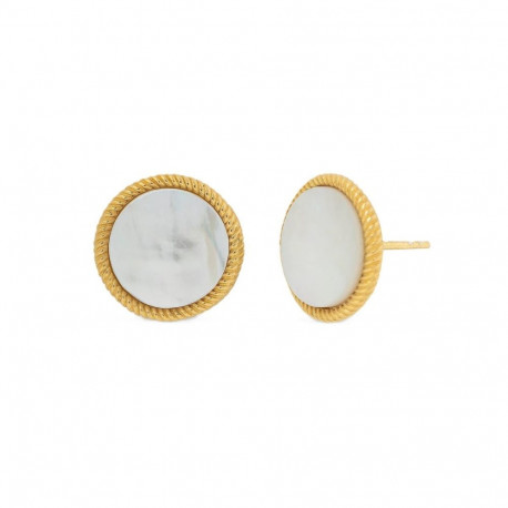 Ladies' Earrings Majorica 17785.00.1.E00.906.1 Golden White