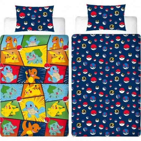 Duvet cover set Pokémon 25 x 5 x 29 cm Multicolour Double 2 Pieces