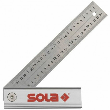 Set square SOLA 25 x 17 cm Stainless steel Aluminium
