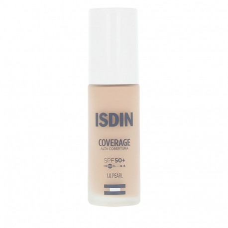Liquid Make Up Base Isdin COVERAGE Nº 1.0 Pearl Spf 50 30 g