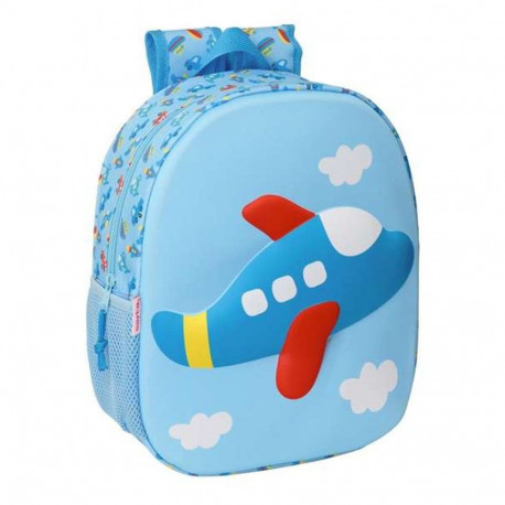 3D School Bag Safta 27 x 33 x 10 cm Aeroplane