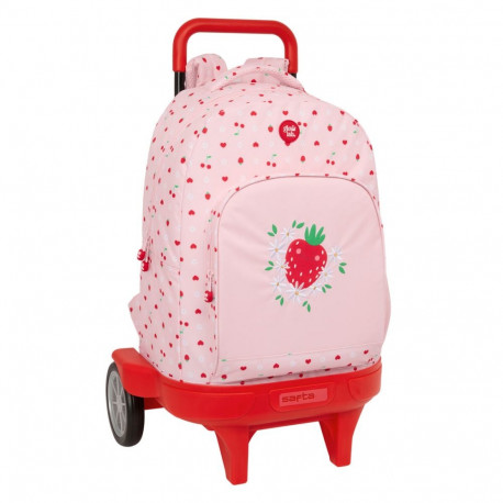 School Rucksack with Wheels Glow Lab Frutitas 33 x 45 x 22 cm