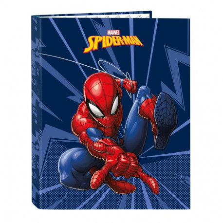 Ring binder Spider-Man Blue A4 26.5 x 33 x 4 cm