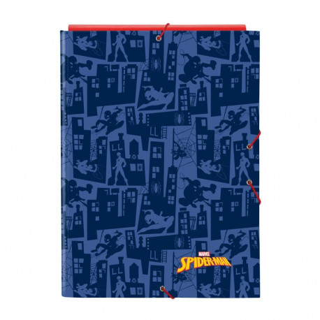 Ring binder Spider-Man Blue A4 26 x 33.5 x 2.5 cm