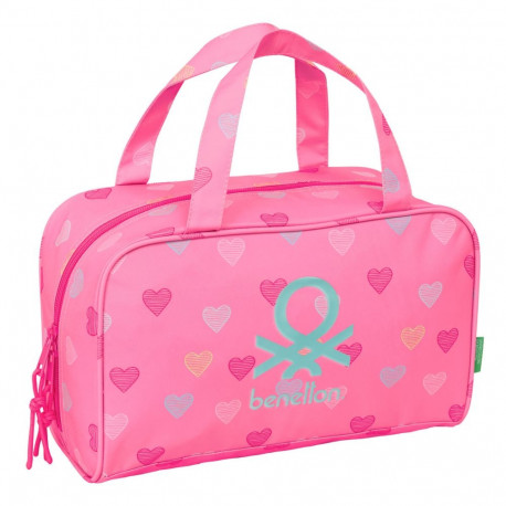 Travel Vanity Case Benetton Heart Pink 31 x 14 x 19 cm